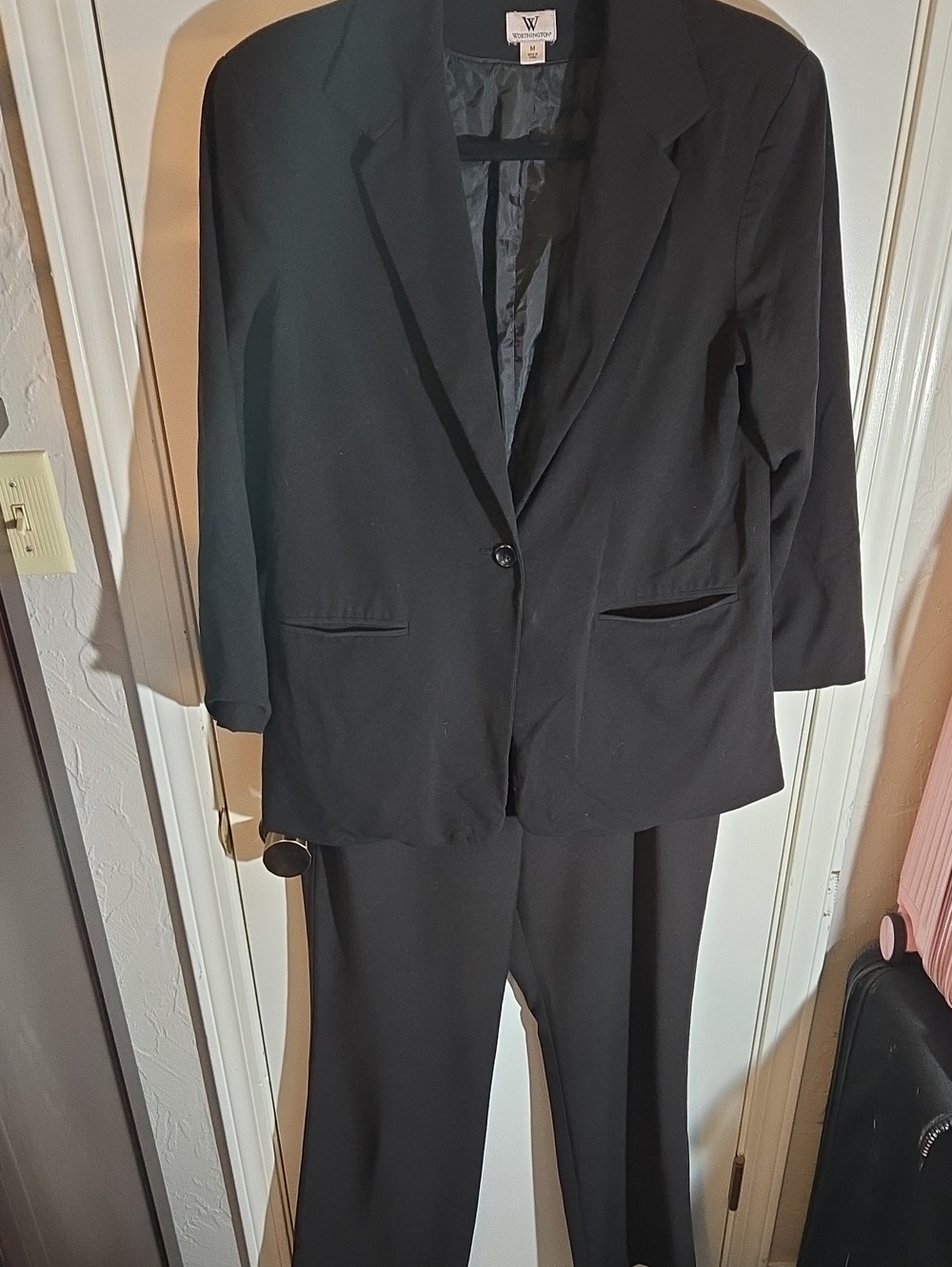 Worthington Black Two-Piece Suit Blazer and Pants